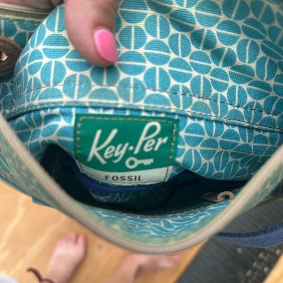 Fossil Stylish Blue and Teal Women's Bag - Picture 7 of 8